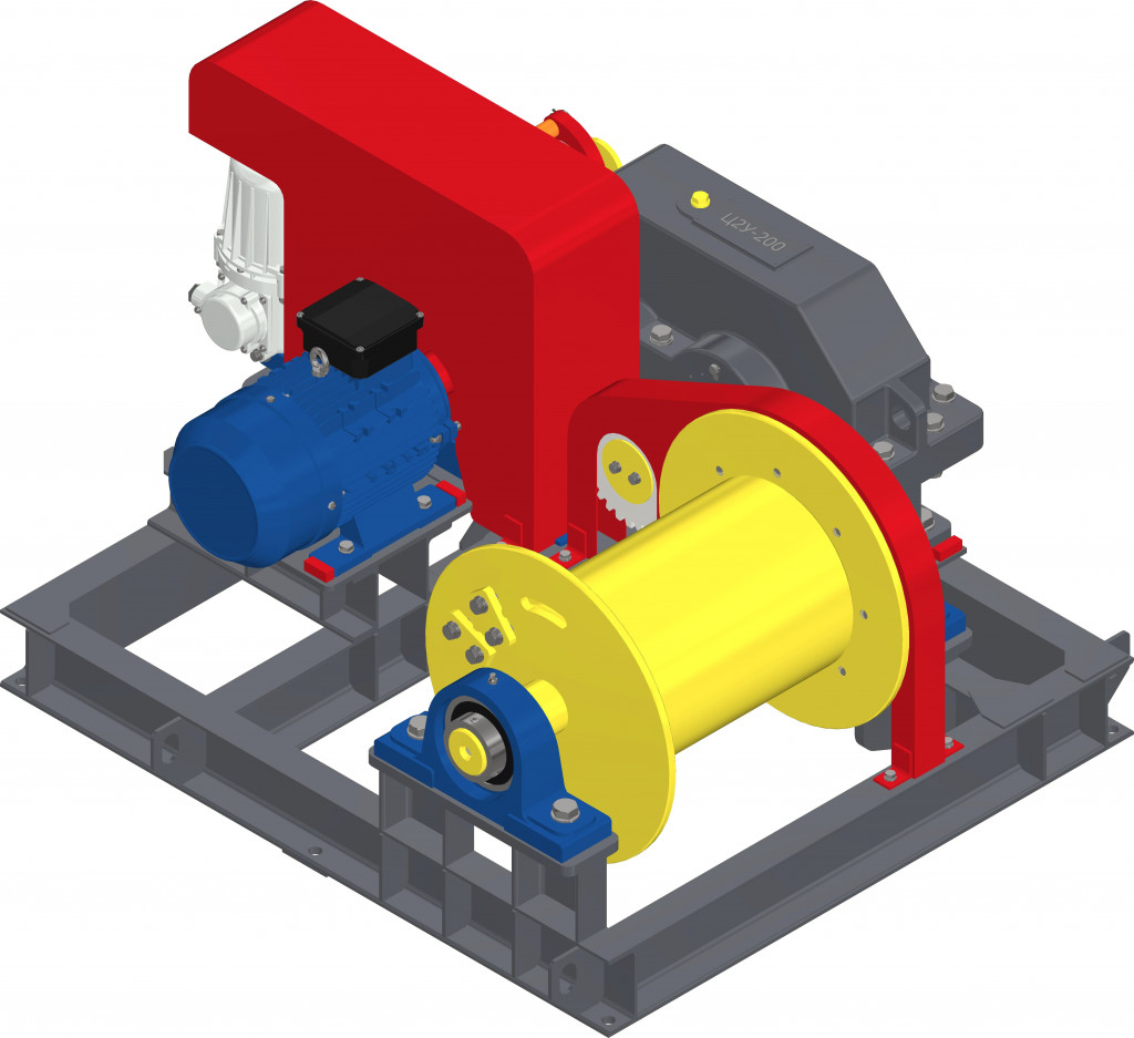 лебедка электрическая универсальная с ручным приводом