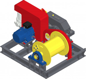 лебедка электрическая универсальная с ручным приводом